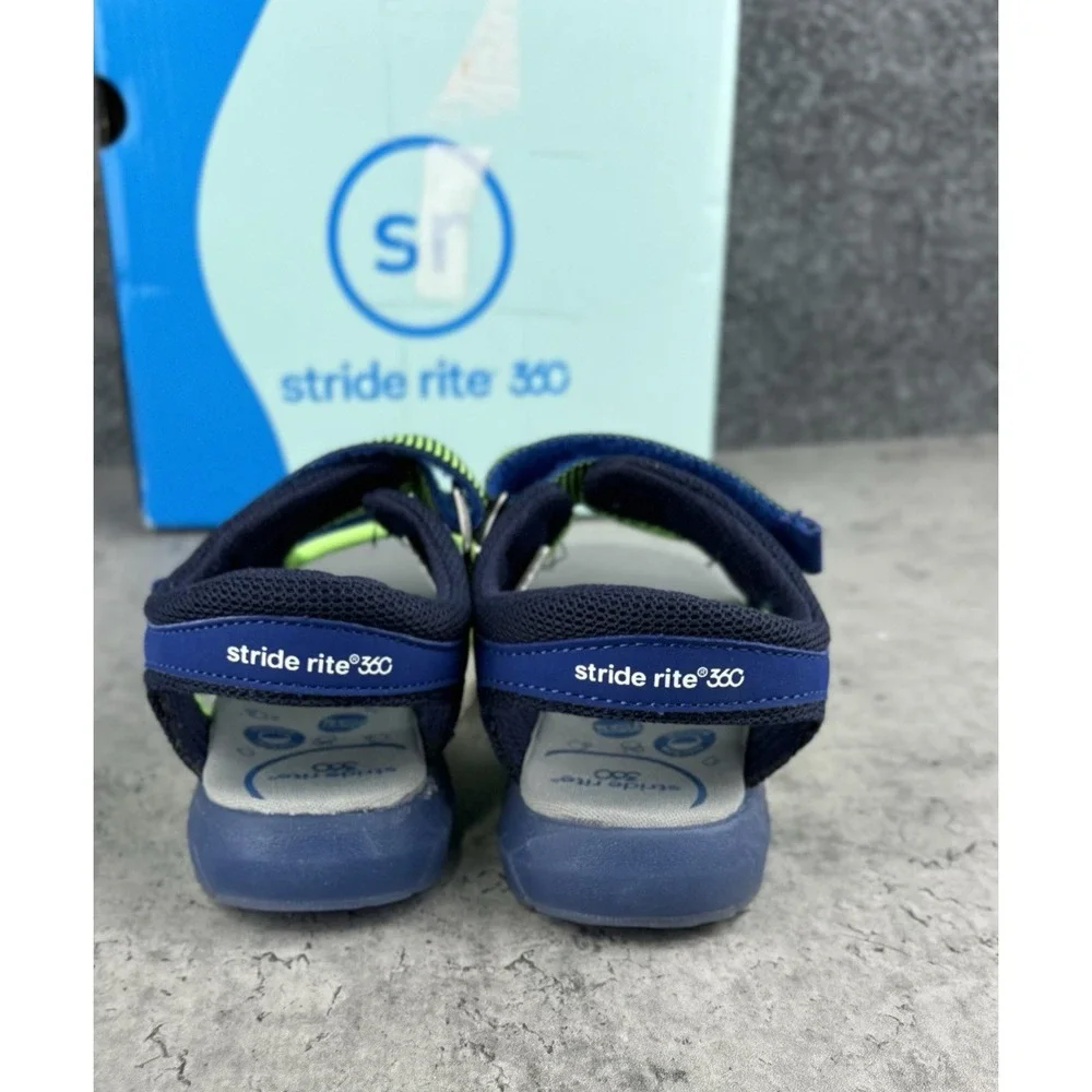 Stride Rite 360 Vinnie Boy's Size 11 M Sandals Blue Green Washable Worn Once